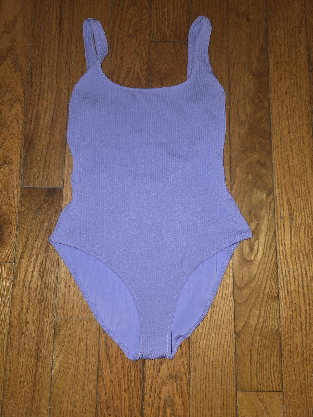 aerie Lavender Ribbed Scoop One-Piece - Picture 2 of 5